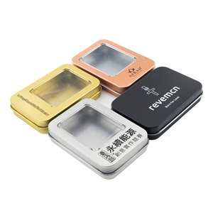 <strong>Rectangular</strong> Silver Metal Boxes Mini Tin Organizers with Lid for Storage Display Empty <strong>Containers</strong> for Candles Candies Gifts Balms - Product Image 2