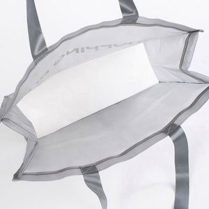 Sac de plage transparent respirant en nylon à imprimé lettres, idéal pour le shopping en gros - Product Image 3