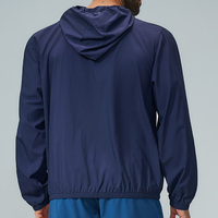 Veste de sport pour homme Gym Activewear, 100% nylon, veste de sport à fermeture éclair, veste d'entraînement à capuche
