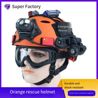 Casque de sauvetage NDK personnalisé avec 8 accessoires, réglage rapide du bouton, randonnée en plein air, rouge, ABS durable, nylon