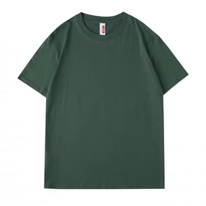 เสื้อยืดคอกลมแขนสั้นผู้ชาย ผ้าฝ้าย 100% สกรีนโลโก้ได้ สไตล์ลำลอง ลายเรียบ ผ้าถัก ระบายอากาศ แห้งเร็ว - Product Image 3