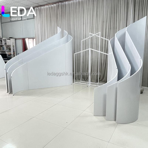 Support de toile de fond incurvé sur mesure LEDA, nouveau design, en métal blanc, pour mariage, scène ou événements festifs - Product Image 1