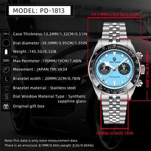 Nuevo Reloj PAGANI DESIGN para Hombre, Reloj de Cuarzo Verde Fluorescente, Cronógrafo Deportivo de Velocidad para Hombre, Zafiro, Resistente al Agua - Product Image 6