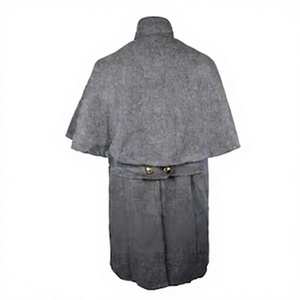 เสื้อโค้ทผู้ชายสีเทา สไตล์ทหารเรือน ผ้าขนสัตว์ผสม 100% สำหรับอากาศหนาว - Product Image 3