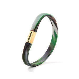 Craft Wolf vente chaude boucle cube carrée en acier inoxydable encourager l'esprit inspirer motivation mot bracelet bracelet en silicone - Product Image 1