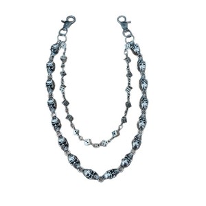 2026 thiết kế mới ma đầu jeans chuỗi Punk hai lớp sọ đầu unisex hip hop eo chuỗi cho nam giới - Product Image 5