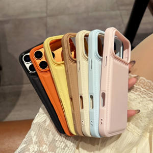 Semplice e adatto per IPhone16/17pro custodia per telefono cellulare 15 grande foro sporgente custodia in pelle <span class=keywords><strong>14</strong></span> <span class=keywords><strong>Apple</strong></span> 13 12/11 di protezione - Product Image 3