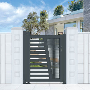 Porte battante en Aluminium enduit de poudre, conception de haute qualité, <span class=keywords><strong>portail</strong></span> principal <span class=keywords><strong>coulissant</strong></span> <span class=keywords><strong>et</strong></span> clôture à lamelles - Product Image 6