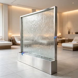 Moderna Cascada Rectangular de Lujo con Energía Solar, Hecha a Mano, con Iluminación LED Interior, Cambio de Color, Inalámbrica - Product Image 4
