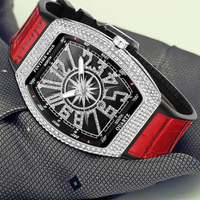 Montre de luxe de marque originale, design unique, mouvement à quartz, boîtier en acier inoxydable 20 mm, étanche, grand cadran, verre saphir