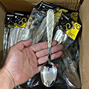 Sang trọng vàng mạ nổi xử lý 6 cái mạ muỗng nĩa và dao đặt Trung Đông flatwarestainless thép thiết lập dao kéo - Product Image 3