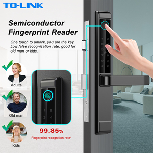 กุญแจล็อคประตูดิจิตอล IP65 กันน้ำ Tuya Wifi TtLock สมาร์ทโฮม <span class=keywords><strong>สแกน</strong></span>ลายนิ้วมือ อลูมิเนียม สำหรับประตูบานเลื่อน - Product Image 4