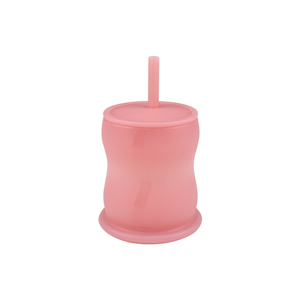 Gobelet d'apprentissage en silicone souple personnalisable, anti-fuite, avec poignée, pour le sevrage des nourrissons, incassable et réutilisable - Product Image 1