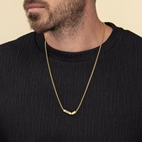 CYNYA collier en or personnalisé pour hommes en acier inoxydable personnalisé pour papa nouveau personnaliser enfants nom collier cadeau à la mode papa