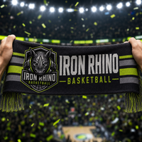 Écharpe de supporter personnalisée en polyester, imprimée par transfert thermique haute définition, pour événements sportifs