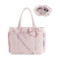 Sac à main de voyage matelassé personnalisé léger pour infirmière, sac à main pour ordinateur portable en nylon gonflé, avec bandoulière