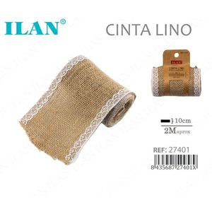ILAN Nastro di Lino 10 Cm X 2 M con Bordo in Pizzo per Artigianato e Decorazione - Product Image 2