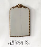 Miroir mural décoratif en métal pour intérieur, accent de décoration pour la maison, 60,96*4,45*99,06CM, miroir mural vintage doré en métal