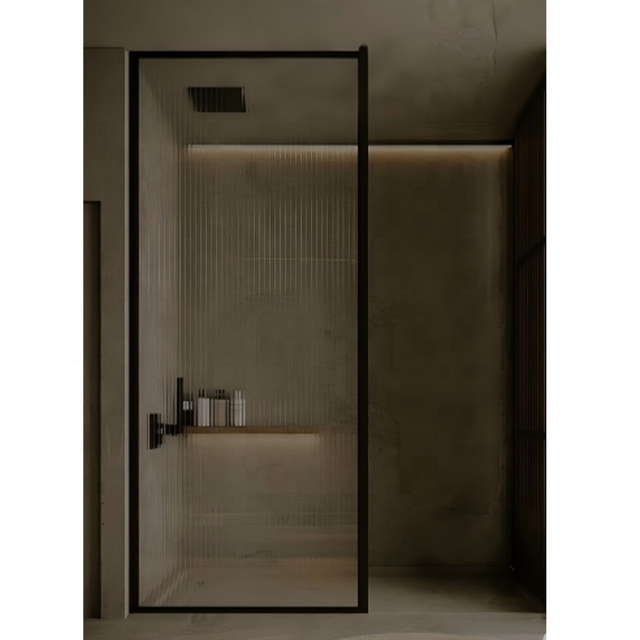 6mm 8mm Reeded Fluted Textured Pattern Tempered Glass Shower Screen Glass Bathroom Partition for Hotel Bedrooms and Bathrooms