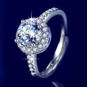 Sparkling Full Zircon Diamond <b>Ring</b> <b>Adjustable</b> Open Zircon <b>Ring</b> Wedding Engagement Copper <b>Rings</b> for Bridal Wedding Jewelry - Product Image 1