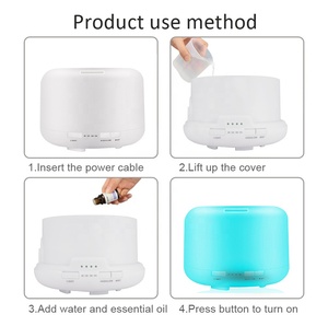 Difusores de aromaterapia inalámbricos, Humidificador ultrasónico portátil, 500ml, humidificador de aceite - Product Image 5