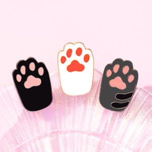 26 Stili di Spille da Bavero Smaltate da Donna, Personalizzate, Rosa, con Stampe di Zampe di Cane e Gatto, Stile Cartone Animato Divertente, Molto Vendute - Product Image 3