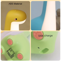Veilleuse LED Dinosaure Mignon Bébé SleepingTimming Light Touch Switch Lampe de table de chambre à coucher USB Rechargeable pour enfants Cadeau pour enfants