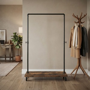 Modern Houseware Heavy Duty Metal <strong>Wooden</strong> Garment <strong>Rack</strong> <strong>Clothing</strong> <strong>Rack</strong> - Product Image 5