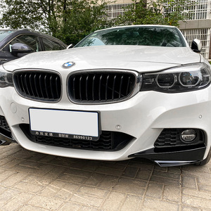 Bmw Front Corner Decal Carbon Fiber Texture Piano Black For 3 Series Gt F34 2014 2019 M Sport Retrofit Upgrade - Product Image 3