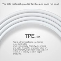 Câble de charge rapide USB-C 6A de 2 m compatible iPhone 15-17 Pro Max avec gaine TPE et transfert de données