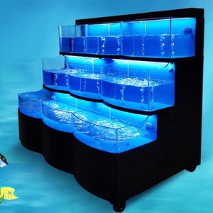 Acuario de Vidrio Personalizado para Decoración del Hogar, Enfriador de Peces de 3 Niveles, Tanque para Camarones, Langostas, Truchas, Linguas y Atunes - Product Image 3