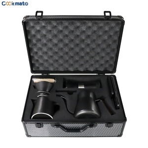 Ensemble d'outils pour cafetière kit d'accessoires-isolé, cafetière manuelle en acier inoxydable pour la maison, sac de voyage de Camping - Product Image 5