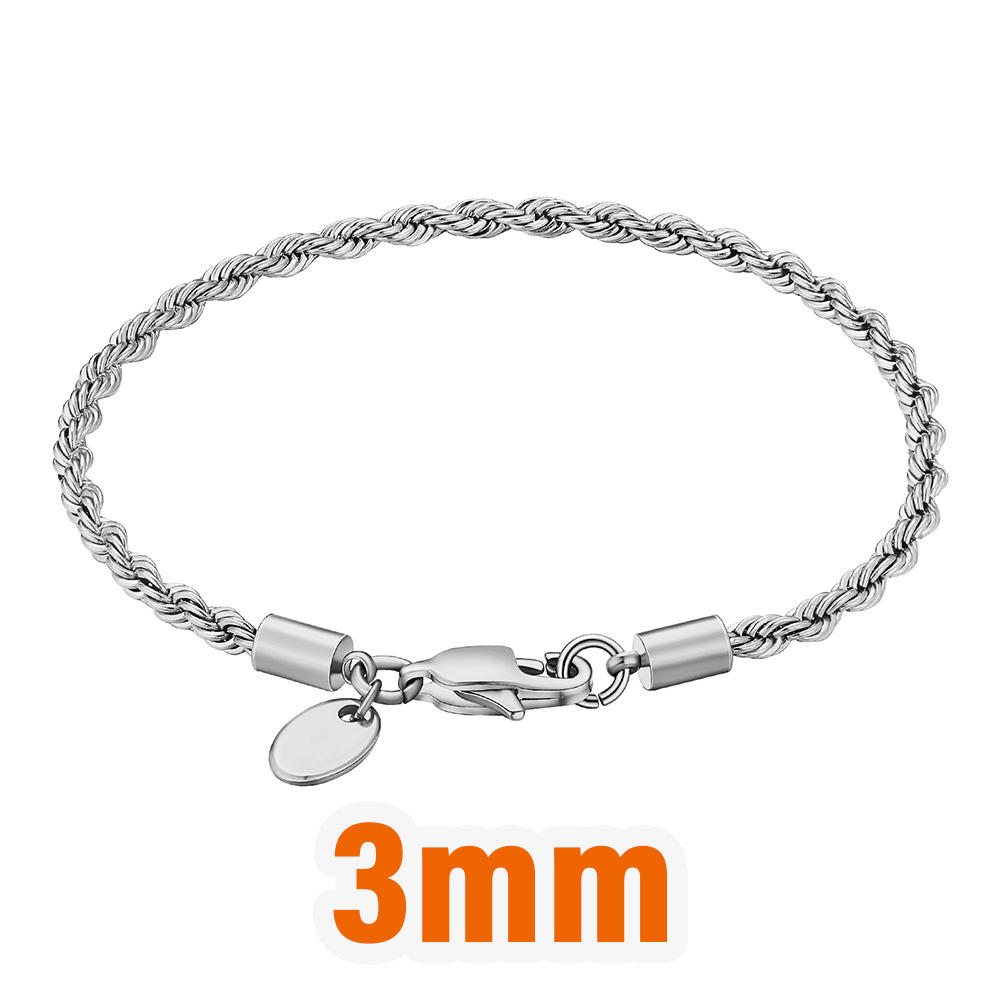 Rope Chain Amazon Chain Bracelet 10k Yellow Gold 3mm Turkish Rope