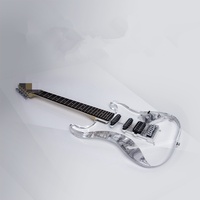 Vente en gros OEM Crystal Transparent Guitare électrique Guitare électrique simple simple double Acrylique Rock Live Guitare électrique