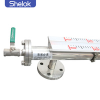 Magnetic Flap Level Indicator with 4-20mA Output SS304 SS316 Flange Connection Water Oil Level Measurement