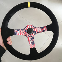 Volant de course personnalisé à 3 branches pour voiture modifiée, universel, avec emblème rallye et drift, pour pilote de course