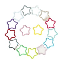 Porte-clés en alliage de zinc imperméable couleur macaron, mousqueton en forme d'étoile à cinq branches, crochet de suspension pour sac à dos, style bonbon, bijoux DIY