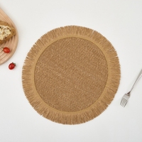 Napperons d'extérieur pour tables à manger de mariage Napperons ronds en papier tissé d'intérieur
