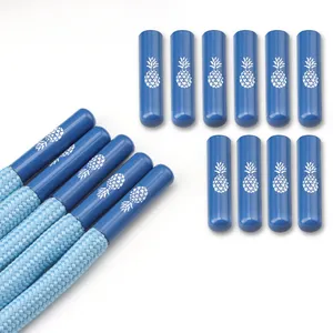 Cordon de serrage personnalisé 6mm ficelle en polyester pour short cordon bleu avec impression de logo embouts en métal