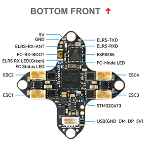 Controlador de Vuelo BETAFPV Matrix 1S 12A AIO 4 en 1 ESC STM32G473 <span class=keywords><strong>ELRS</strong></span> 2.4GHz ICM42688P 16MB Blackbox para Avión FPV Whoop - Product Image 5