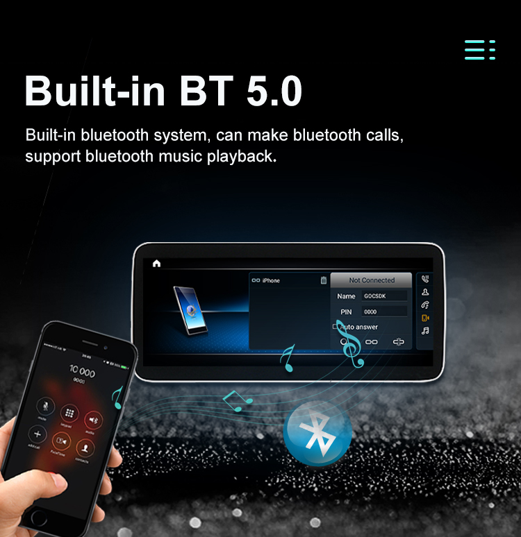 Android 11.0 Car Radio For Benz 2008-2012 GLK NTG4.0 10.25&12.3 Inch Screen 2din Stereo RDS DSP GPS Navigation Multimedia Player