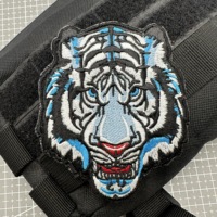 Bêtes de la jungle créatives brodées pour patchs velcro Badges de bras d'animaux d'extérieur Tiger PandaWolf Dragon Badge pour utilisation de vêtement