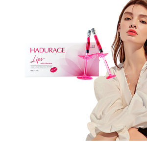 Hadurage 2-1ml Red Lips, Ácido Hialurónico B12, Relleno Dérmico Inyectable, Ideal <span class=keywords><strong>para</strong></span> <span class=keywords><strong>Aumento</strong></span> <span class=keywords><strong>de</strong></span> <span class=keywords><strong>Labios</strong></span>, Corrección <span class=keywords><strong>de</strong></span> Volumen, Color Más Brillante - Product Image 1
