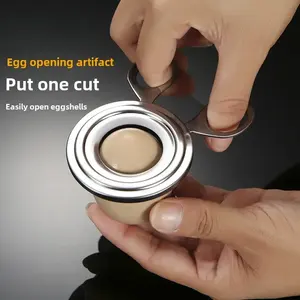 <b>Kitchen</b> Manual Gadget Egg Shell Opener Stainless Steel Egg Shell Cutter Eggshell Opener Mini <b>Scissors</b> Tools For cooked Eggs - Product Image 2