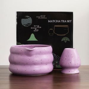 200Ml Ceramic Sand Aze Matcha Whisk Bowl Spout Japandi Eco-Friendly Durable <b>Tea</b> Ceremony Set Colorful <b>Box</b> Porcelain - Product Image 1