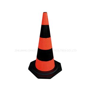 Cono de Tráfico de Seguridad Vial Reflectante de Vinilo y Goma Negro H75 de 750 mm, Gran Venta - Product Image 1