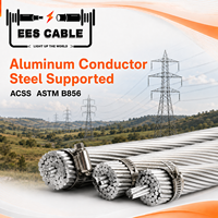 Conducteur aérien nu en aluminium à armature en acier (ACSS) conforme à la norme ASTM B856 pour la transmission d'énergie à haute température