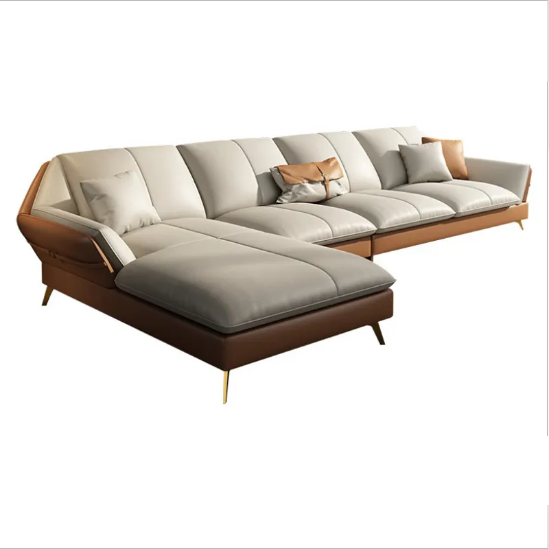 Modern Luxury design Living Room Sofa Furniture Set Modern Chaise L Shape Sofas Sectionals couch Chesterfield Leather Corner Sof