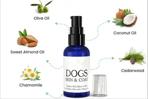 Aceite de masaje para perros y mascotas, aceite natural puro 100% para la piel de los perros para aliviar la piel seca