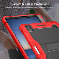 Coque de protection robuste en silicone et PC à trois couches pour tablette, avec béquille, idéale pour films en famille et enfants, pour iPad Pro 12.9 - Vente Flash